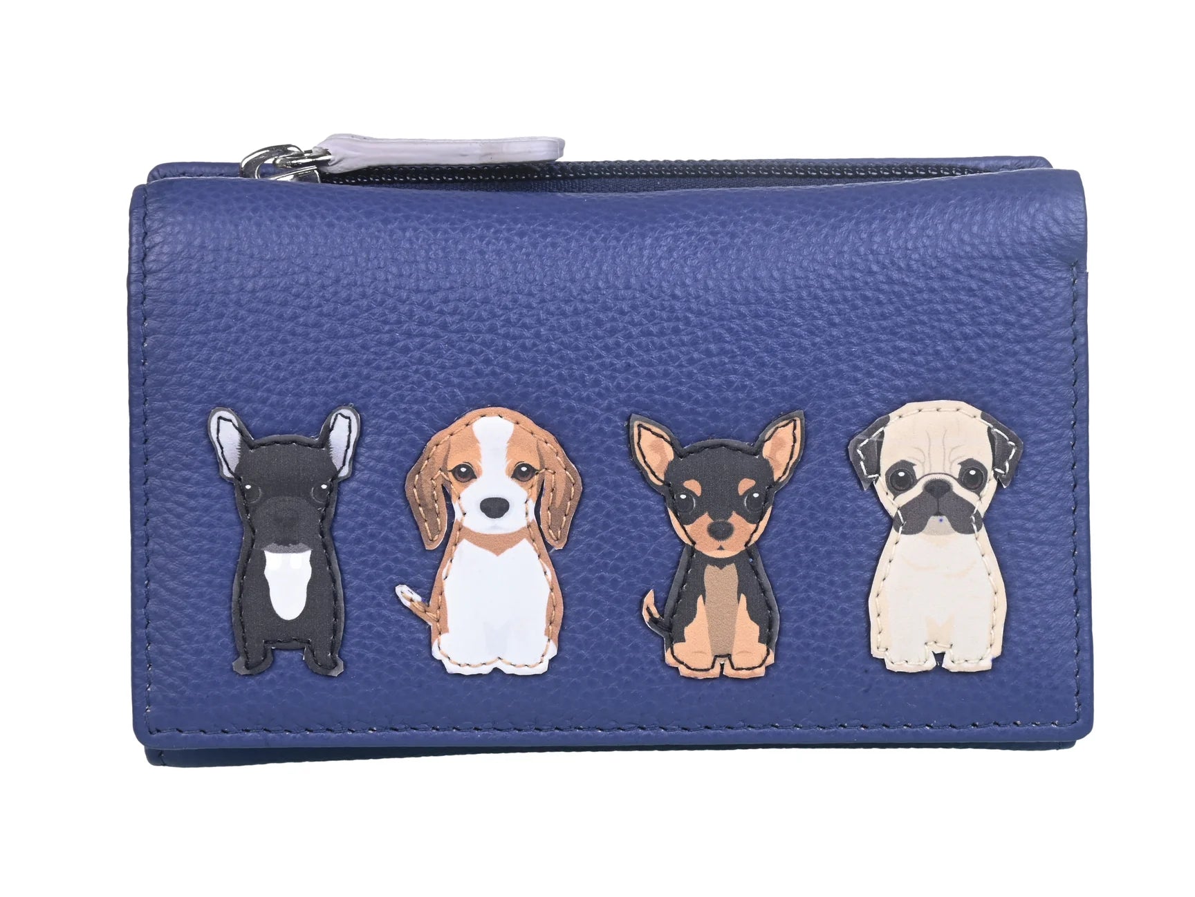 Best Friends Sitting Dogs Tri Fold Purse - RFID