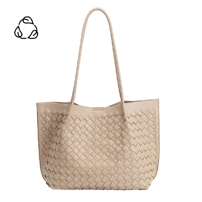 Victoria Taupe Medium Recycled Vegan Tote Bag