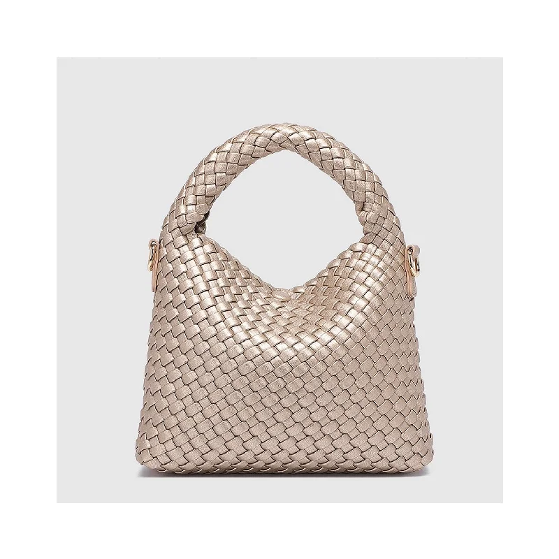 Bag Gabby Mini Woven Shoulder - Pink Champagne