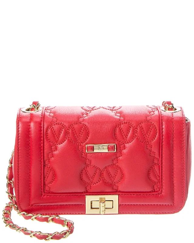 Valentino by Mario Valentino Beatriz Monogram Leather Shoulder Bag