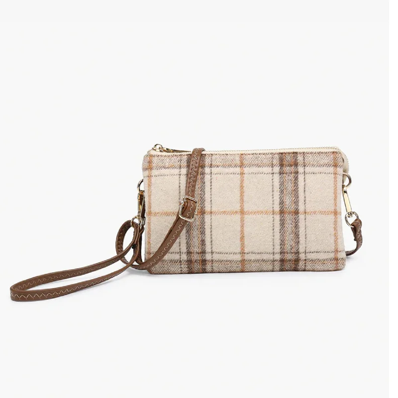 Jen & Co Riley Plaid 3 Compartment Crossbody