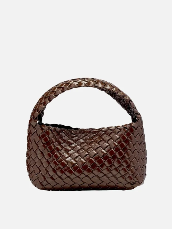 Luca Mini Woven - Choc Glossy Crinkle