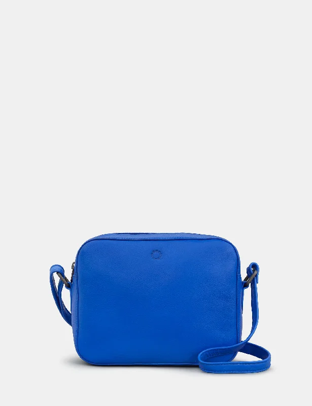 Belmont Blue Leather Camera Bag