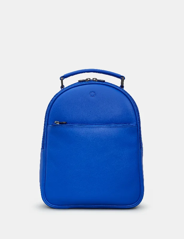 Sloane Blue Leather Backpack