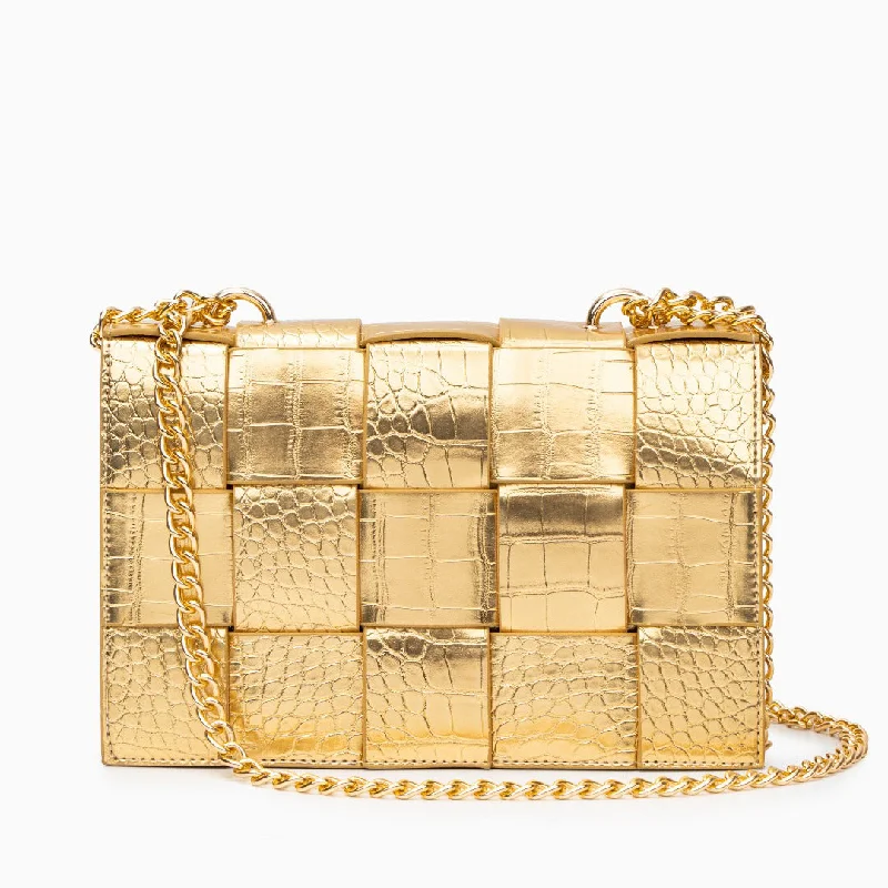 Crocodile Pattern Crossbody Bag