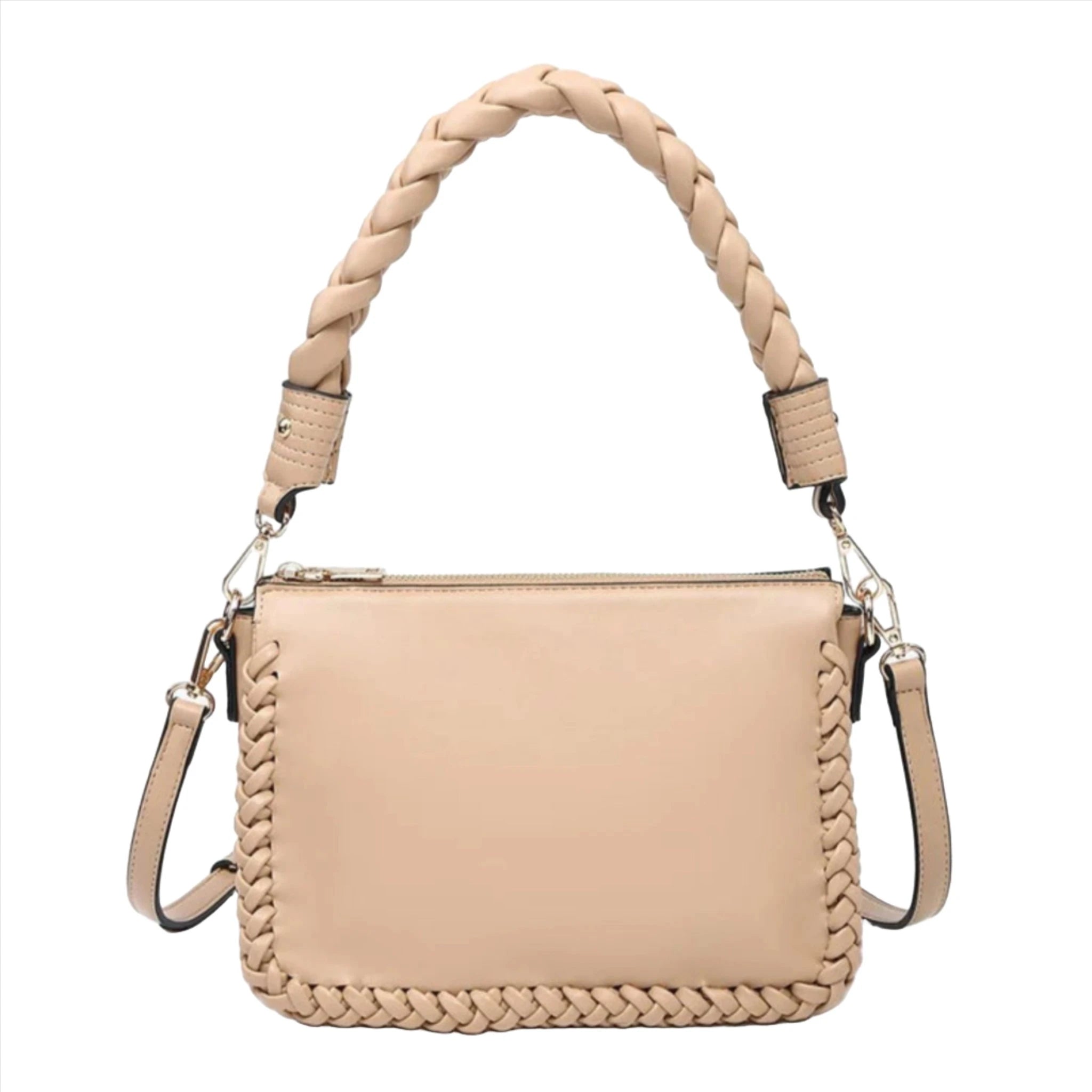 Jen & Co Judith Braided Whipstitch Handle Bag