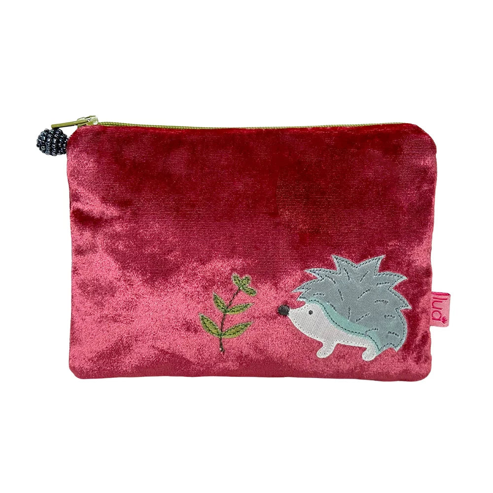 PU352 Earth Red Hedgehog Purse By Lua