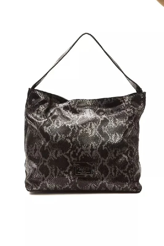 Pompei Donatella Chic Python Print Leather Shoulder Women's Bag