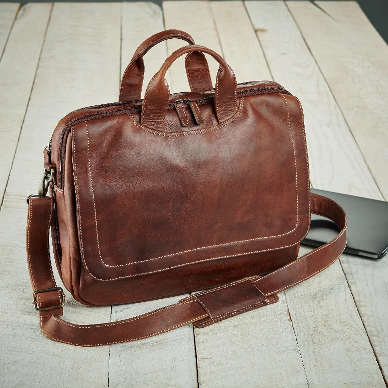 Rustic Leather Briefcase