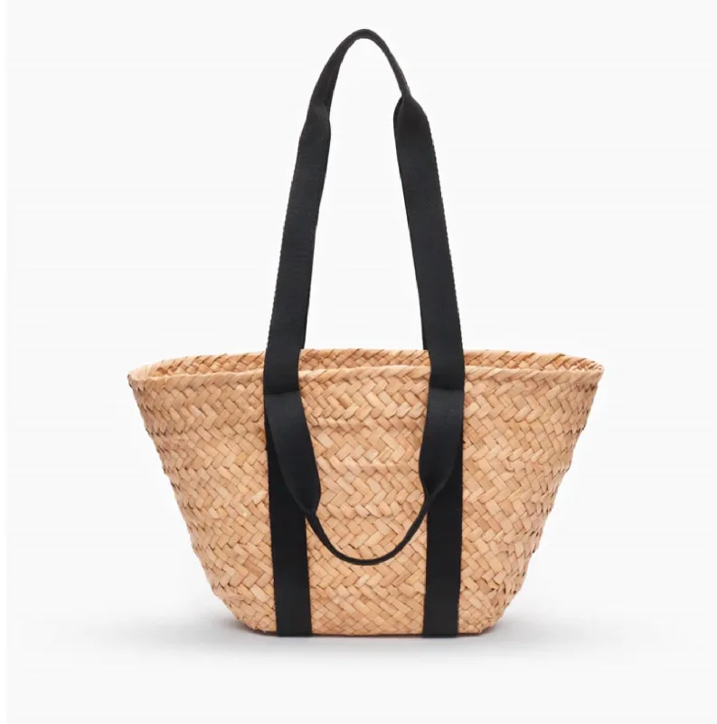 Selma Straw Tote Bag In Natural