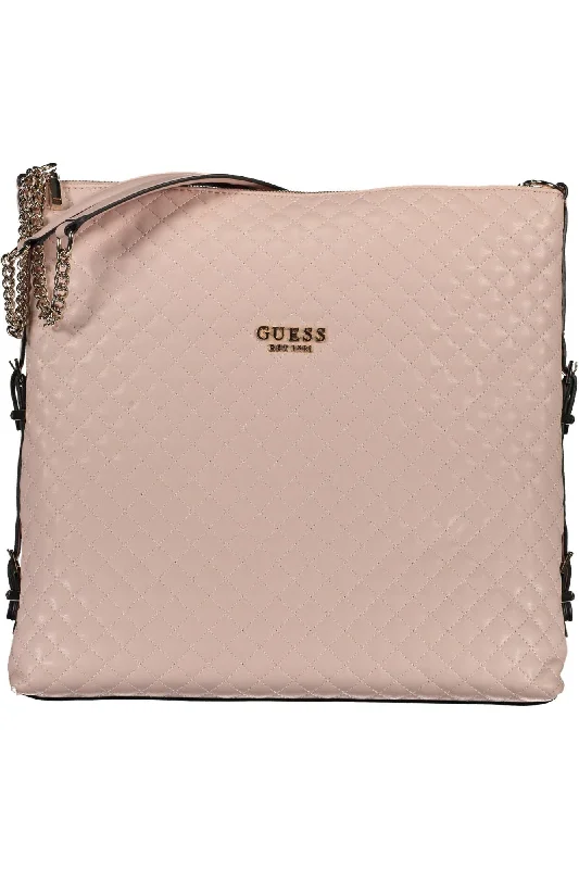 Guess Jeans Chic  Polyurethane Chain-Handle Shoulder Women's Bag