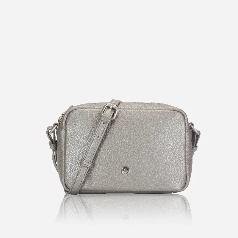 Small Crossbody, Metallic Silver