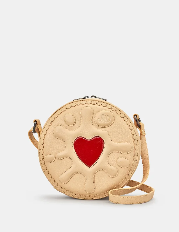 Jammie Dodger Biscuit Leather Cross Body Bag