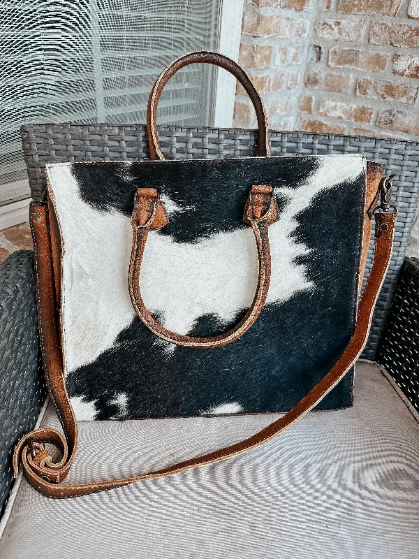 Oversized Cowhide Tote Bag