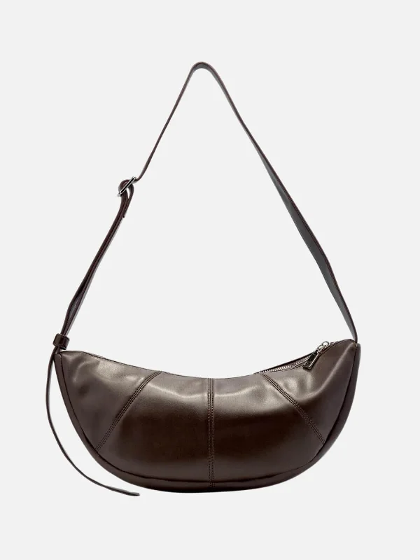 Mischa Crescent Bag - Dark Chocolate