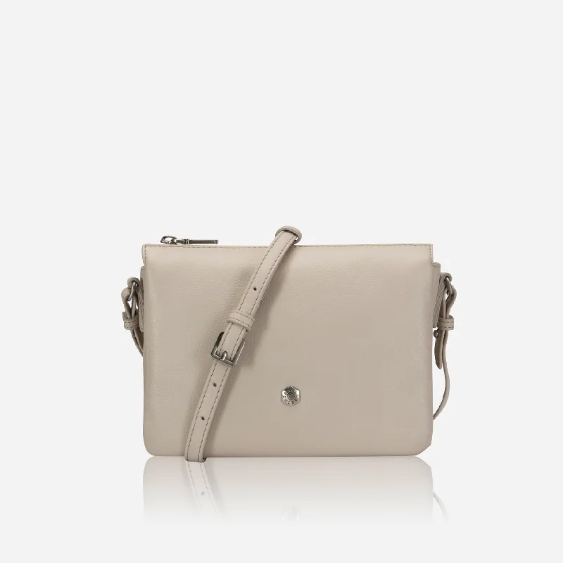 Slim Ladies Leather Crossbody, Driftwood