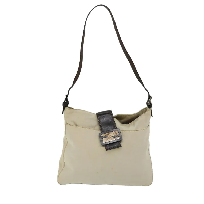 Fendi Mamma Baguette  Canvas Shoulder Bag (Pre-Owned)