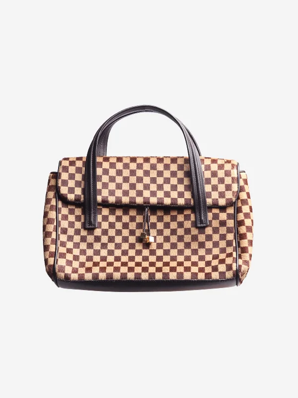 Brown 2002 Damier Sauvage Lion bag