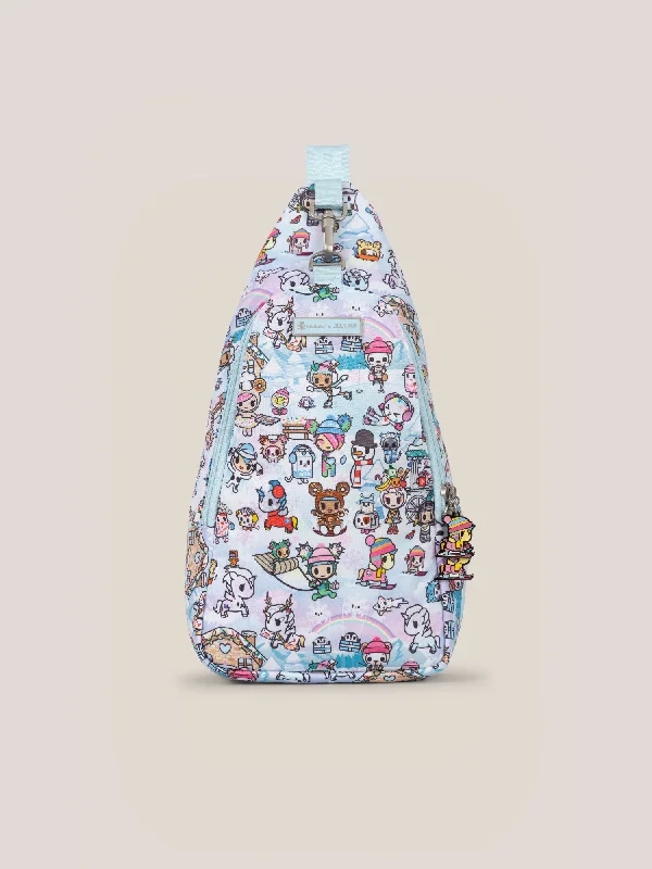 tokidoki Snow Day Crossbody Sling Diaper Bag — Ice Blue