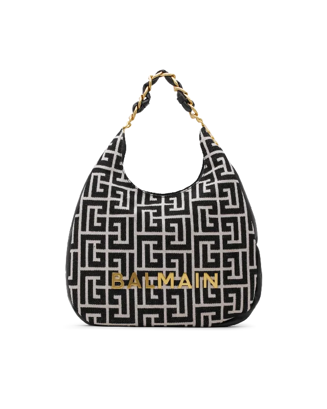 1945 Soft Hobo Large Jacquard Labyrinth Monogram Bag