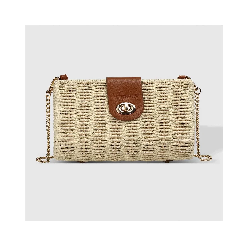 Bag Ophelia Raffia Crossbody - Tan