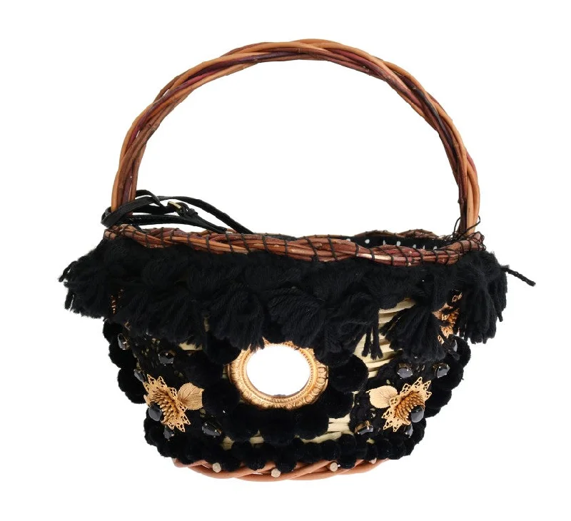 Dolce & Gabbana Chic  &  Straw Snakeskin Bucket Women's Bag