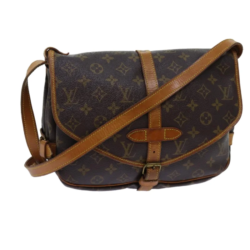 Louis Vuitton Saumur  Canvas Shoulder Bag (Pre-Owned)