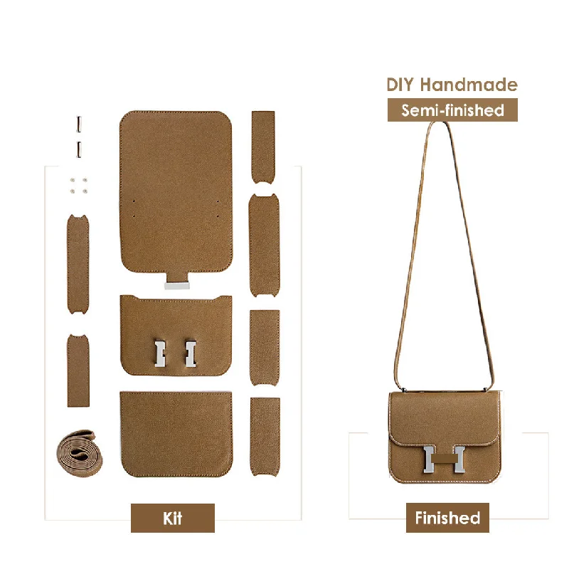 POPSEWING® Leather Square Tofu Crossbody Constance Bag DIY Kit