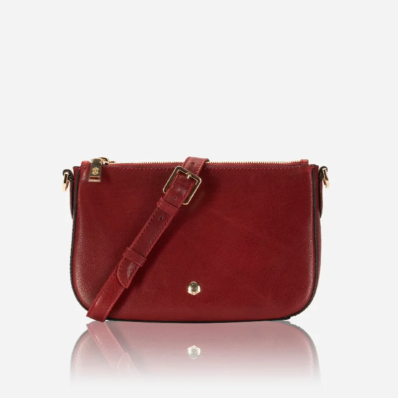 Paris Crossbody 3-Compartment, Red