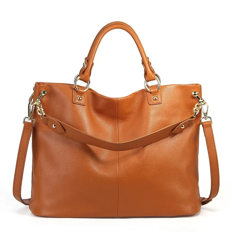 Luxury Cowhide Large Capacity Shoulder Bag