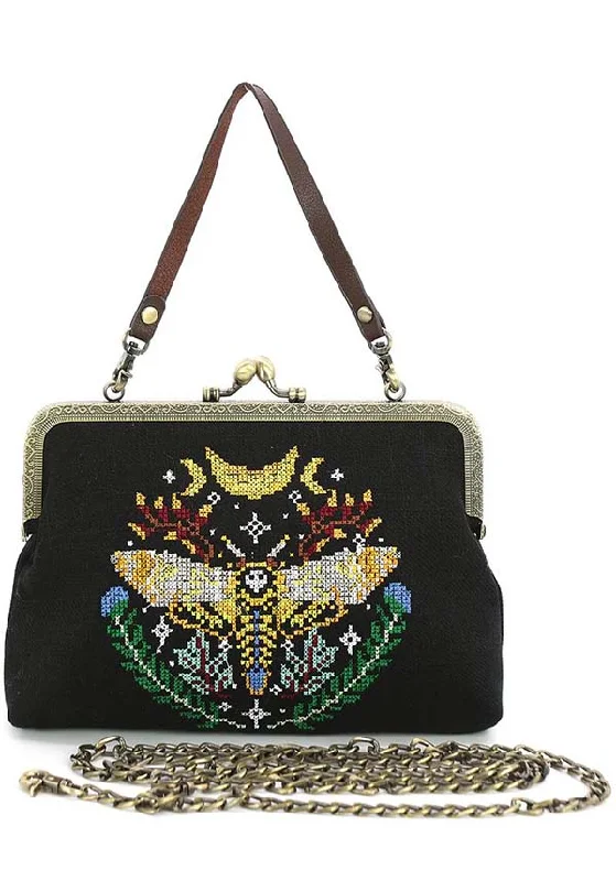 Skull Head Moth Vintage | KISSLOCK BAG