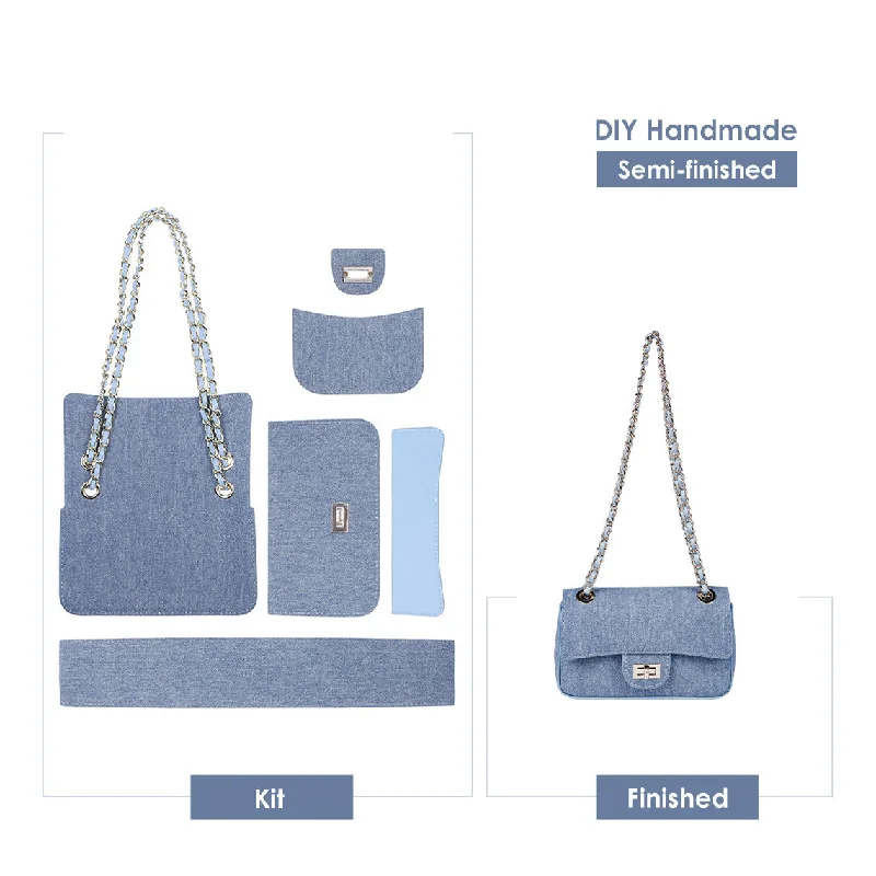 POPSEWING® Leather Denim Small Chain Bag DIY Kits