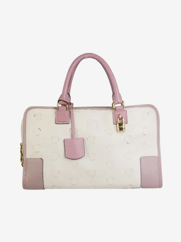 Cream Amazona top handle bag