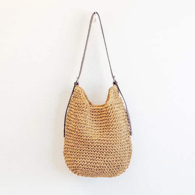 Elena Handbags Beach Straw Woven Tote Bag