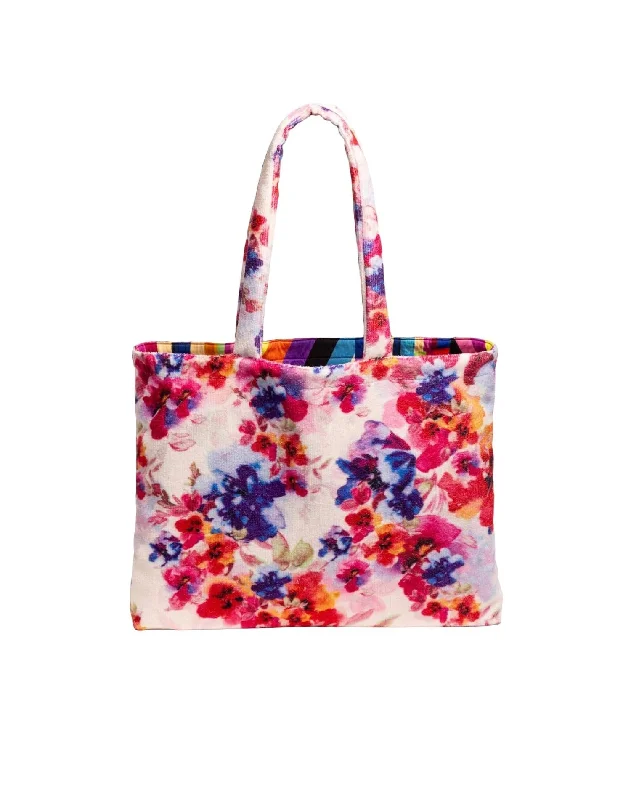 Women's Summer Days Terry Beach Tote Bag In Multi