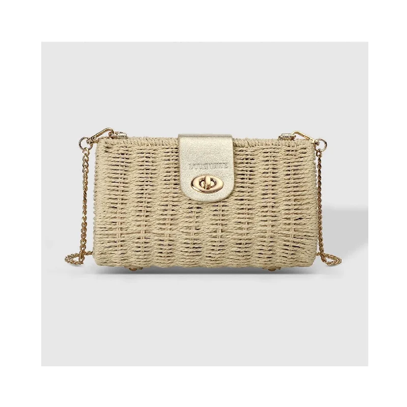 Bag Ophelia Raffia Crossbody - Champagne