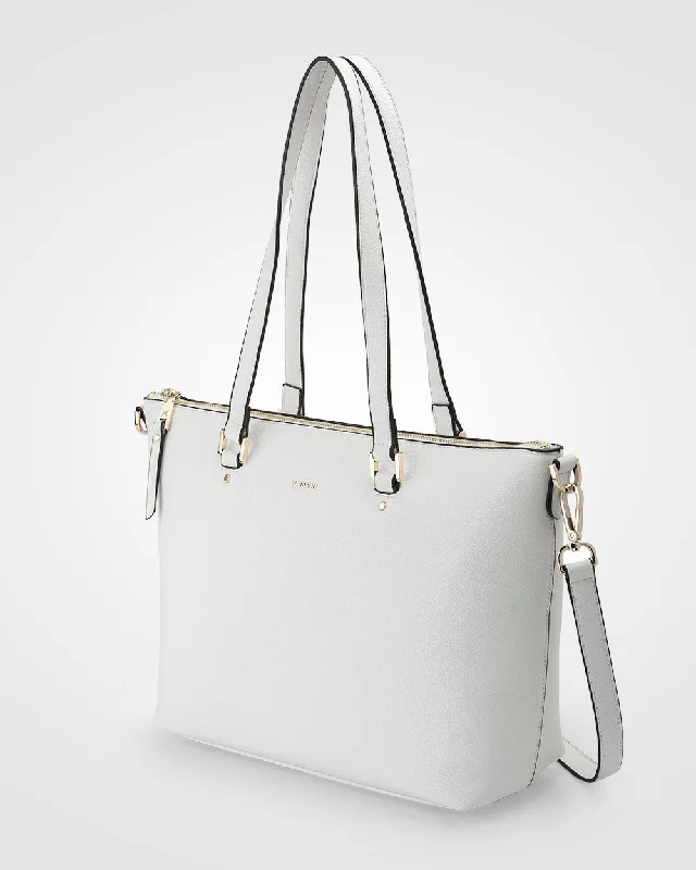 Vivian Medium Zip Top Tote With Monogram Strap