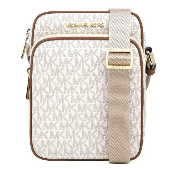 Michael Kors Jet Set Travel Medium Flight Pvc Crossbody Bag Vanilla (35H9GTVC1B)