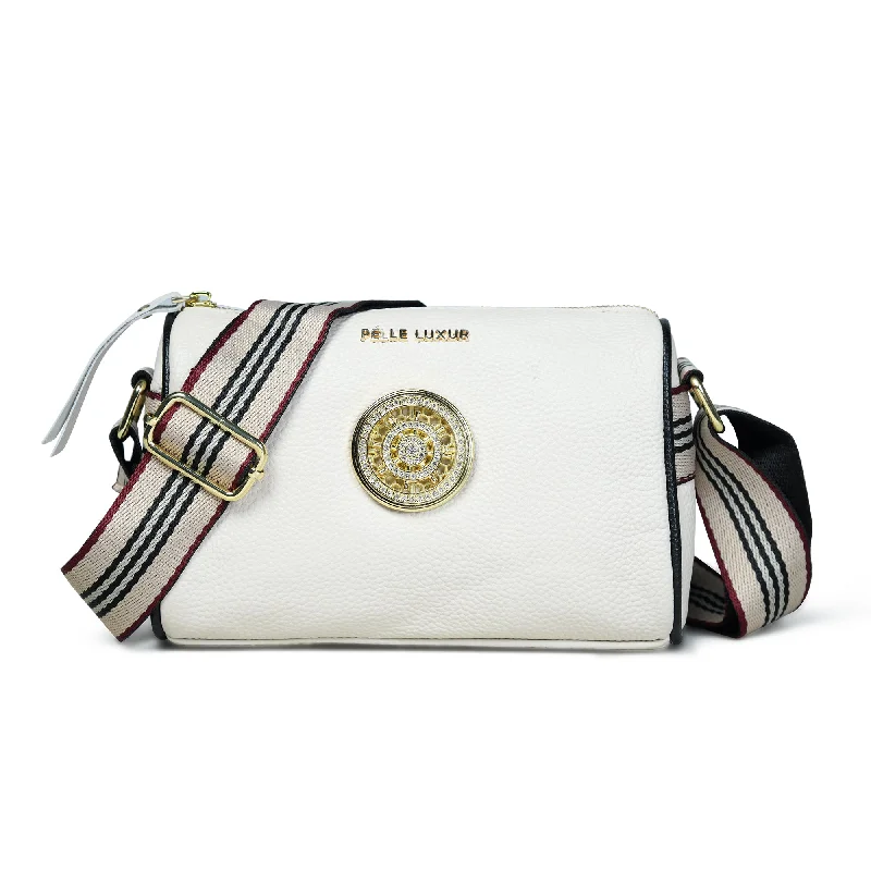 Pelle Luxure Women's PU Medium Sling Bag – Available in White, Black, Off-White, and Dark Green