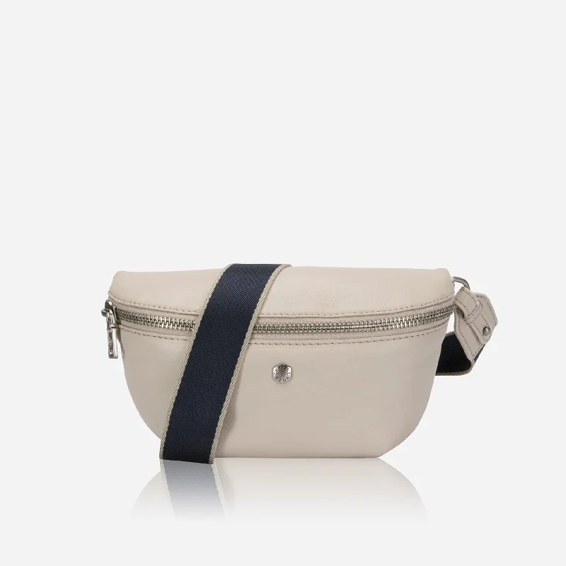 Osaka Slim Ladies Leather Waist Bag, Driftwood