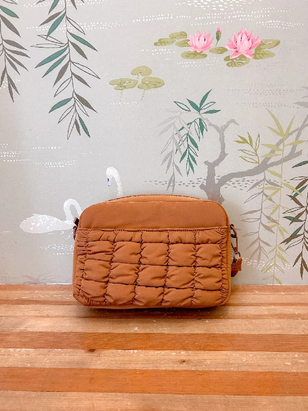 Quilted Crossbody Bag Brown