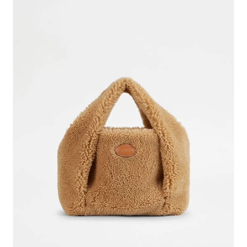 Tod's Shirt Shopping Bag in Sheepskin Mini