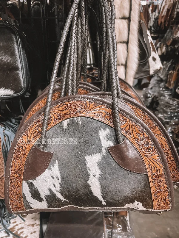 Tooled Leather Moon Purse