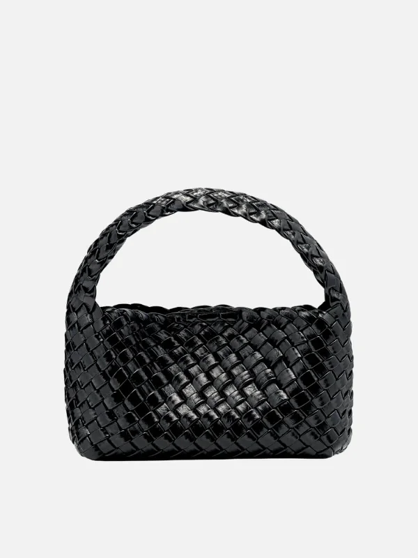 Luca Mini Woven - Black Glossy Crinkle