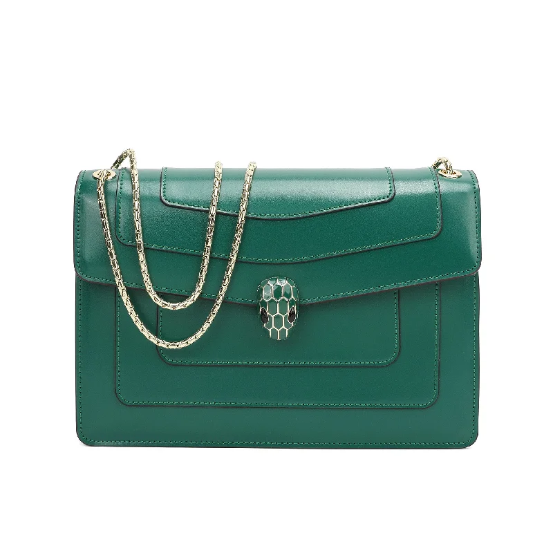 Tiffany & Fred Smooth Leather Foldover Crossbody/Shoulder Bag