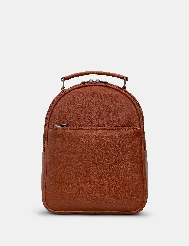 Sloane Brown Leather Backpack