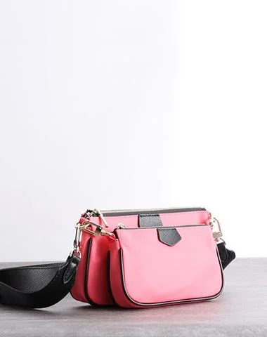 Womens Nylon Mini Shoulder Purse Womens Pink Nylon Chain Shoulder Purse Nylon Chain Purse for Ladies