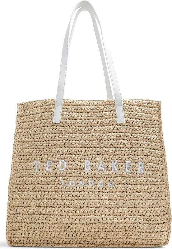 Ted Baker Women's Skye Raffia Tote Handbag, White