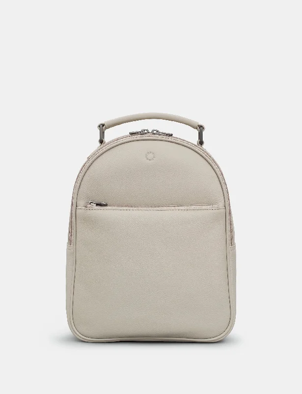 Sloane Warm Grey Leather Backpack