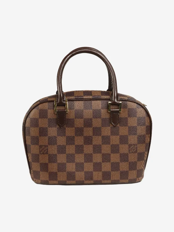 Brown Damier Ebene top handle bag